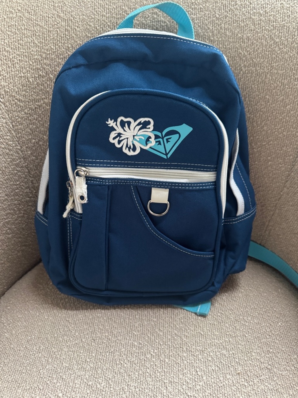 Vintage Roxy emboriery hibiscus small backpack